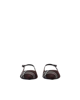 Women's Check Dame Slingback Ballerinas