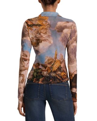 Jade Open Neck Mesh Top