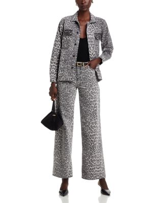 Joan Leopard Print Jeans in Natural Multi