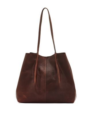 Nina Large Pleated Leather Tote