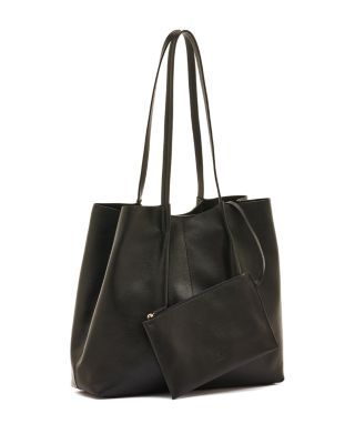 Nina Large Pleated Leather Tote
