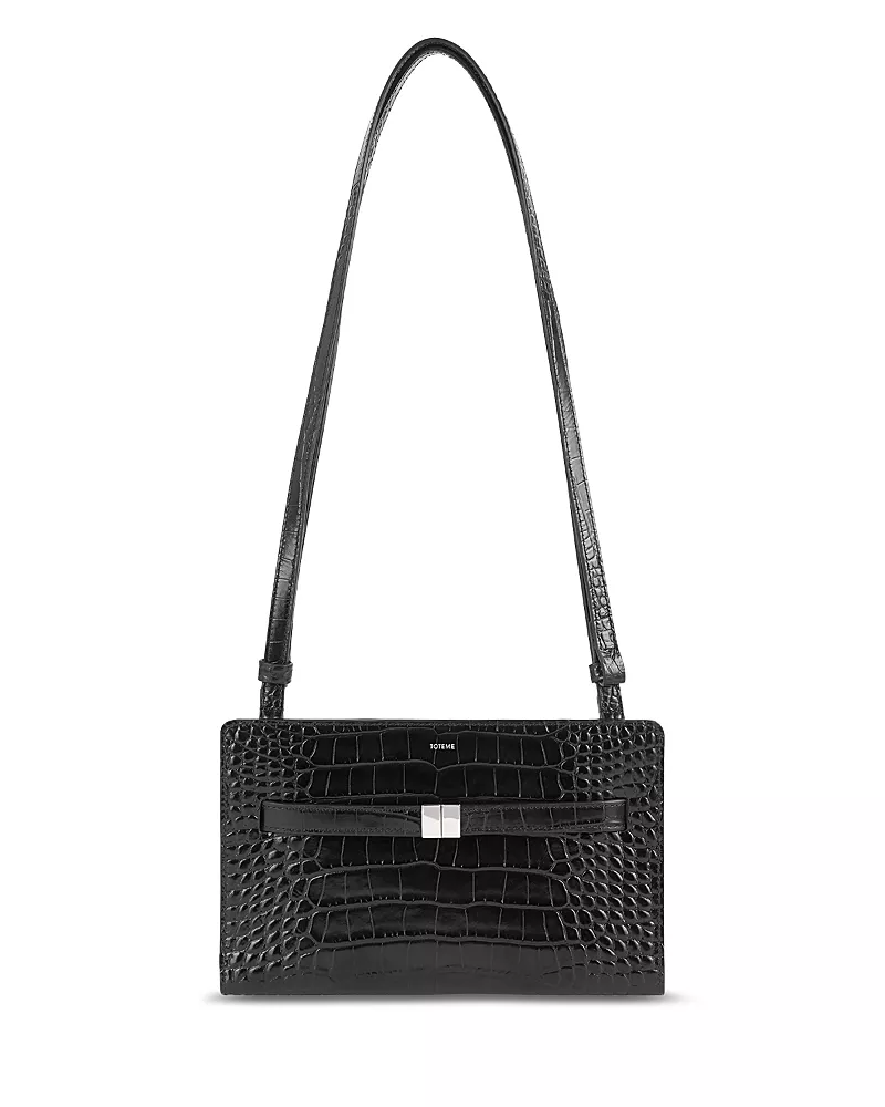 Toteme Belted Croc Embossed Leather Crossbody