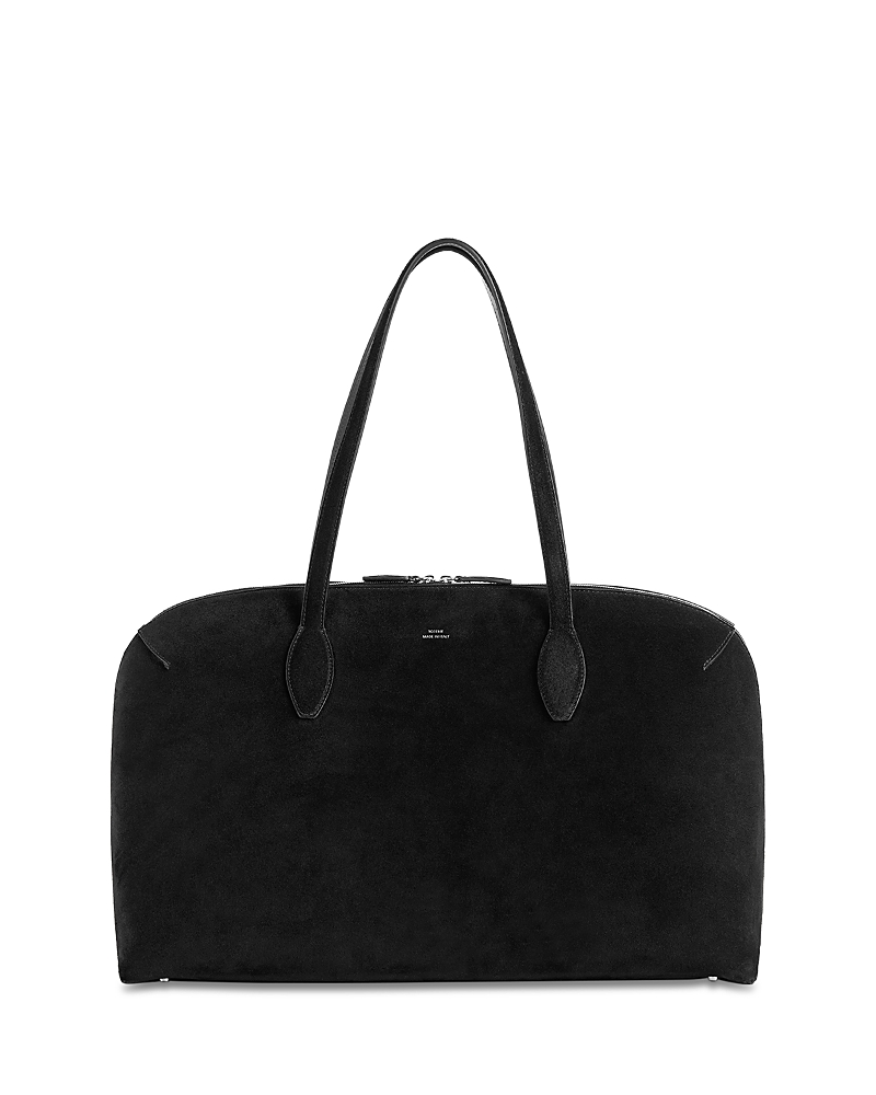 Totême Large Suede Day Tote In Black