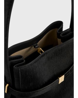 Belted Calf Hair Bucket Bag