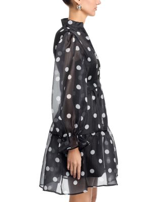 Sheer Puff Sleeve Midi Dress