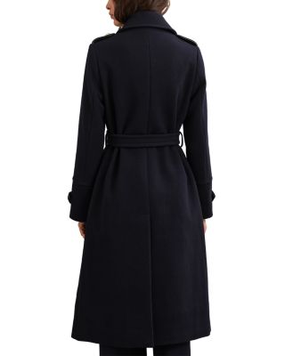 Farley Button Detail Double Breasted Coat