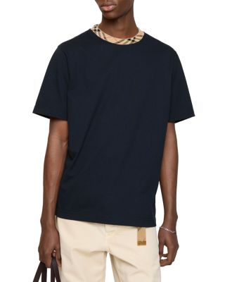 Check Trim Cotton Tee