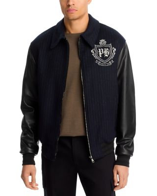 Pinstripe Varsity Jacket