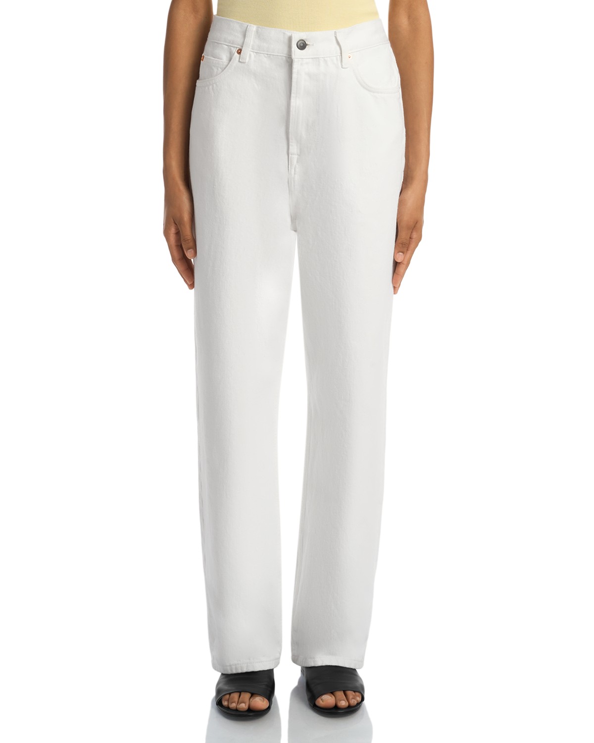 Wardrobe.nyc Wardrobe. nyc Low Rise Jeans in Blue in White