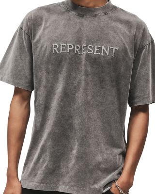 Embroidered Serif Logo Tee