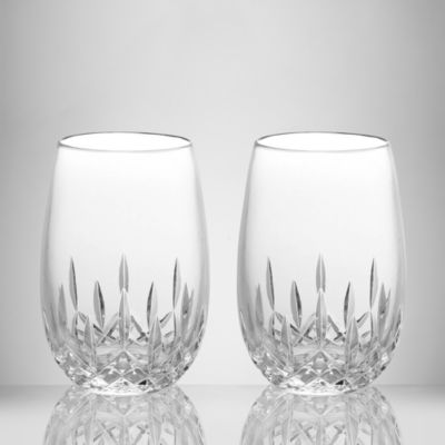 Lismore Essence Stemless White Wine Glass, Set of 2
