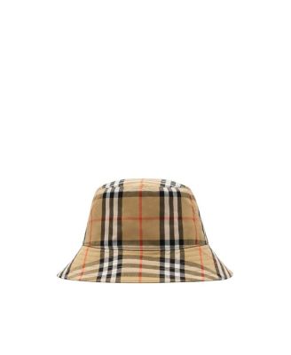 Unisex Check Cotton Bucket Hat