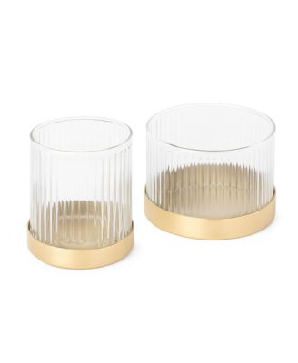 Fluted Glass Votive - Set of 2