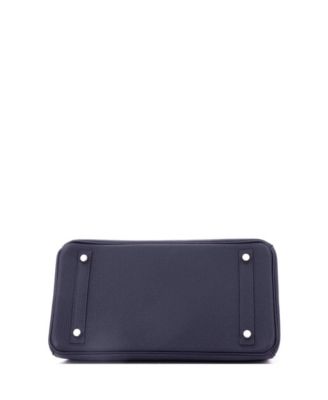 Birkin 30 Handbag Blue Togo with Palladium Hardware