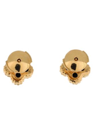  Sweet Alhambra Stud Earrings 18K Gold and Onyx