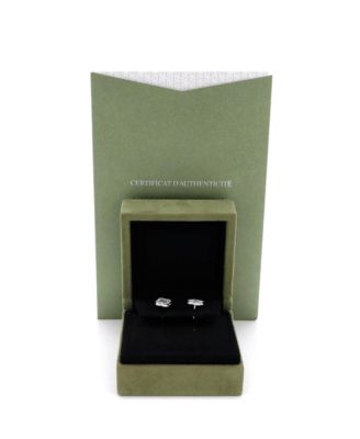  Sweet Alhambra Stud Earrings 18K White Gold and Mother of Pearl