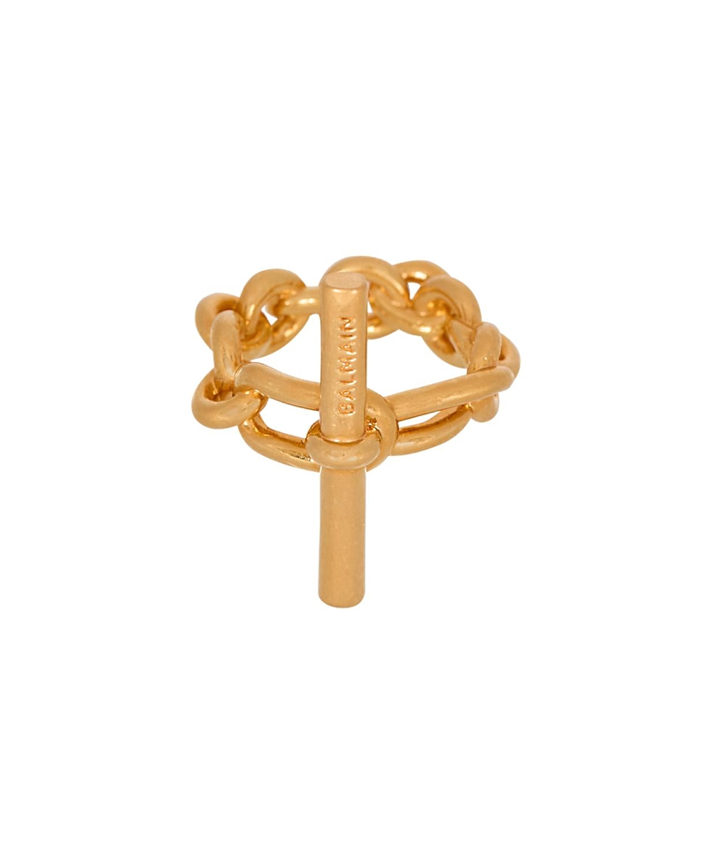 Balmain T-Bar Chain Ring