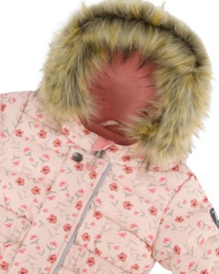 Girls' One-Piece Original Puffy Snowsuit Mini Flowers - Baby, Little Kid