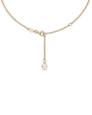 18K Yellow Gold Inside Out Diamond Flip Drop Pendant Necklace, 16-18"