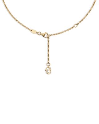 18K Yellow Gold Inside Out Diamond Flip Bar Necklace, 16-18"