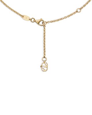18K Yellow Gold Inside Out Diamond Rondelle Pendant Necklace, 16-18"