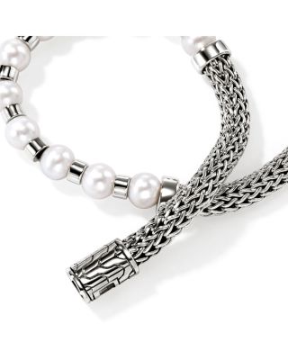 Sterling Silver JH Essentials Cultured Freshwater Pearl Chain Bracelet