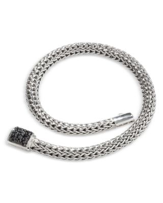 Sterling Silver Icon Black Sapphire Chain Bracelet