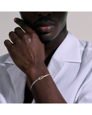 Silver & 14K Yellow Gold Love Knot Bracelet