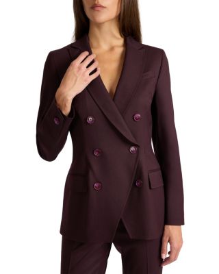 Paco Double-Breasted Six-Button Jacket in Wool Stretch