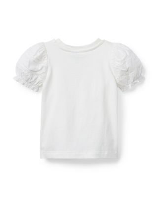 Girls' Lace Puff Sleeve Top - Baby, Little Kid, Big Kid