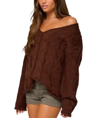 Inga Oversized Cable Knit Sweater