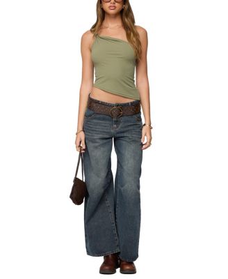 Knotted One Shoulder Asymmetric Top