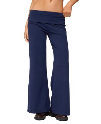 Petite Wide Leg Fold Over Pants