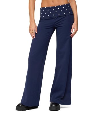  Reeva Polka Dot Fold Over Pants