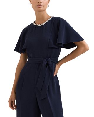 Orwen Rhinestone Neck Jumpsuit