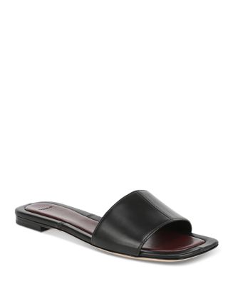 Vince Women's Valeria Leather Slide Sandals | Bloomingdale's Shoes