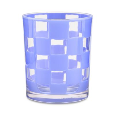 Blue Check Acrylic Tumblers, Set of 4
