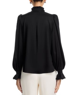 Harley Silk Blend Ruffle Blouse