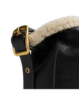 Bleeker Leather & Shearling Bucket Bag