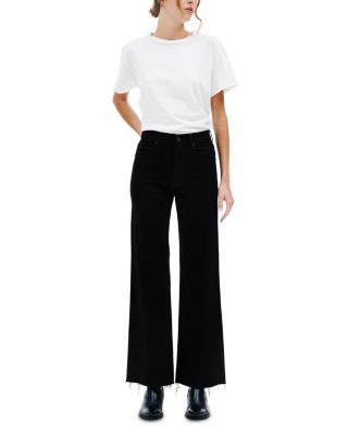 Grace High Rise Wide Leg Jeans in Jet Black