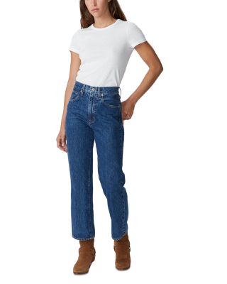 London Crop High Rise Straight Jeans in Forbidden Love