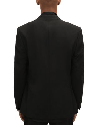 Finale Double Breasted Peak Lapel Textured Blazer