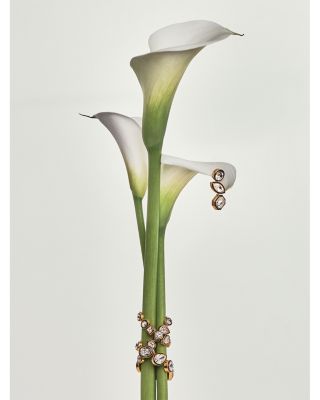 Crista Crystal Drop Earrings, 1.8"L