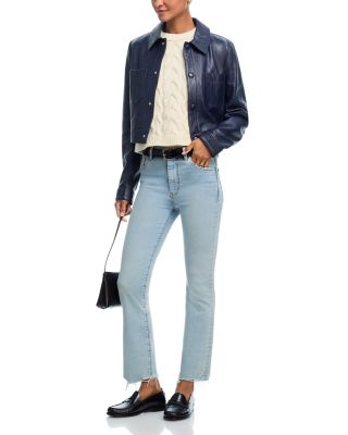 The Reboot Mid Rise Crop Jeans in Tribute Raw Fray