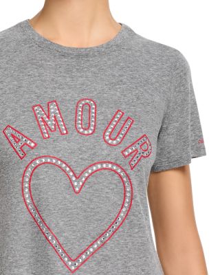 Crystal Amour Heart Shrunken Tee