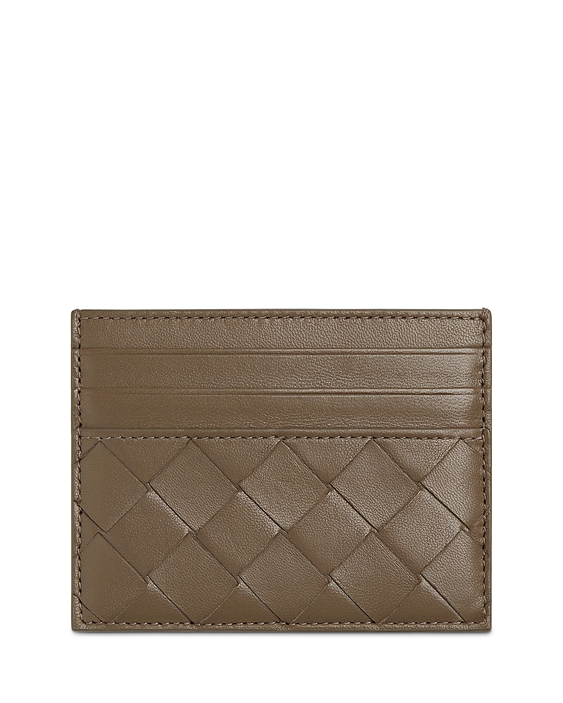 Bottega Veneta Intrecciato Nappa Leather Credit Card Case In Brown