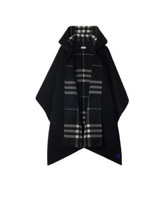  Reversible Check Cashmere Cape