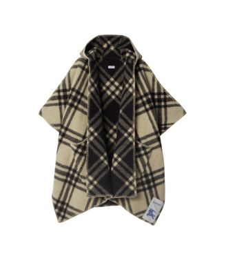  Reversible Check Wool Cape