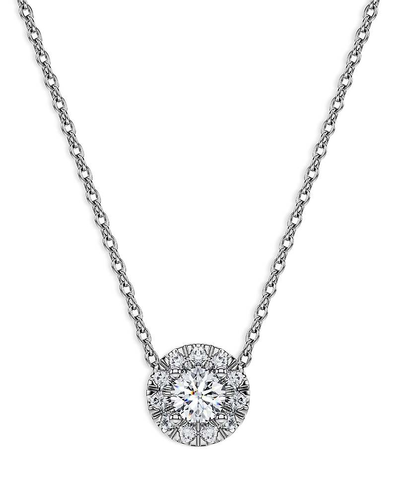 Swarovski Eternity Certified Lab Grown Diamond Halo Pendant Necklace