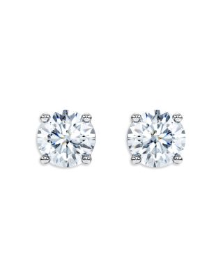 14K White Gold Eternity Certified Lab Grown Diamond Stud Earrings